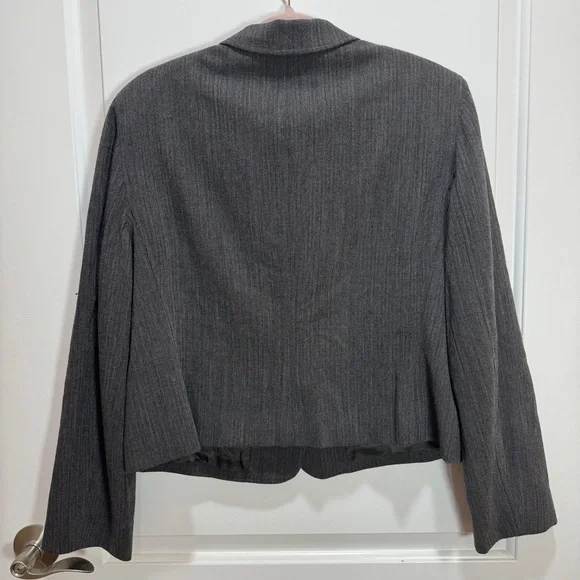 Ralph Lauren LRL Wool Blend 3 Button Blazer Jacket Women's Sz 14 Gray Academia - Picture 4 of 9